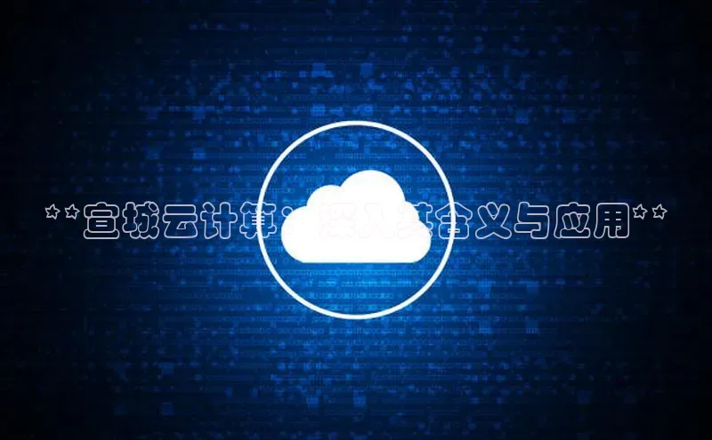 金年会vip百度百聘**宣城云计算：深入其含义与应用**